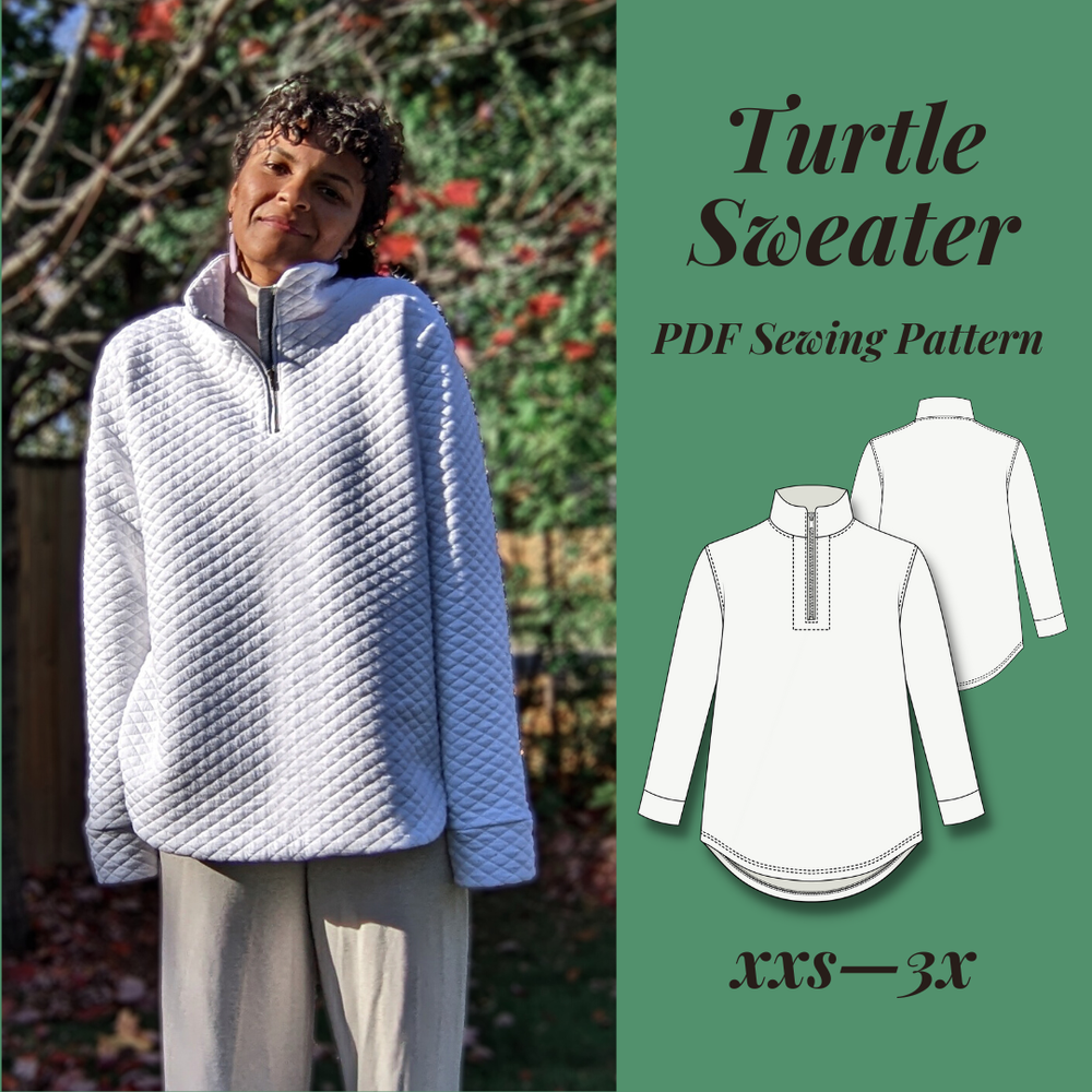 Turtle Sweater PDF Sewing Pattern — LYDIA NAOMI